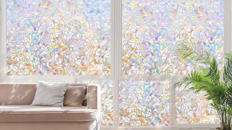 Rainbow window cling film