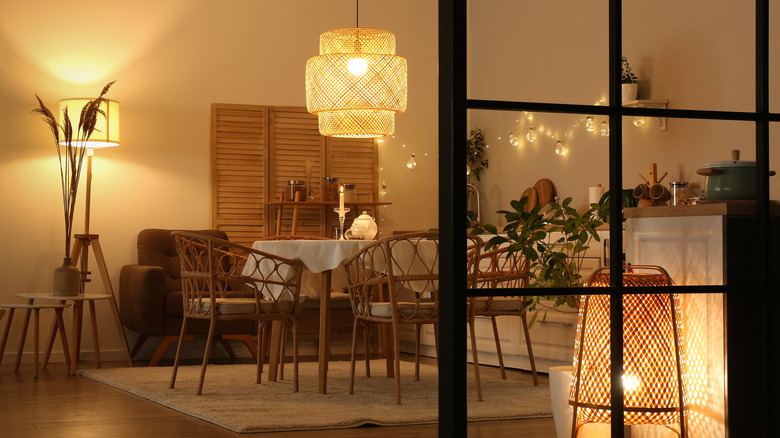 Warm, layered lighting giving off a gentle glow in a modern kitchen