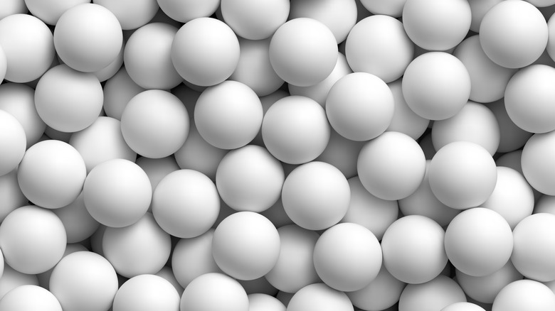 Dozens of ping-pong balls
