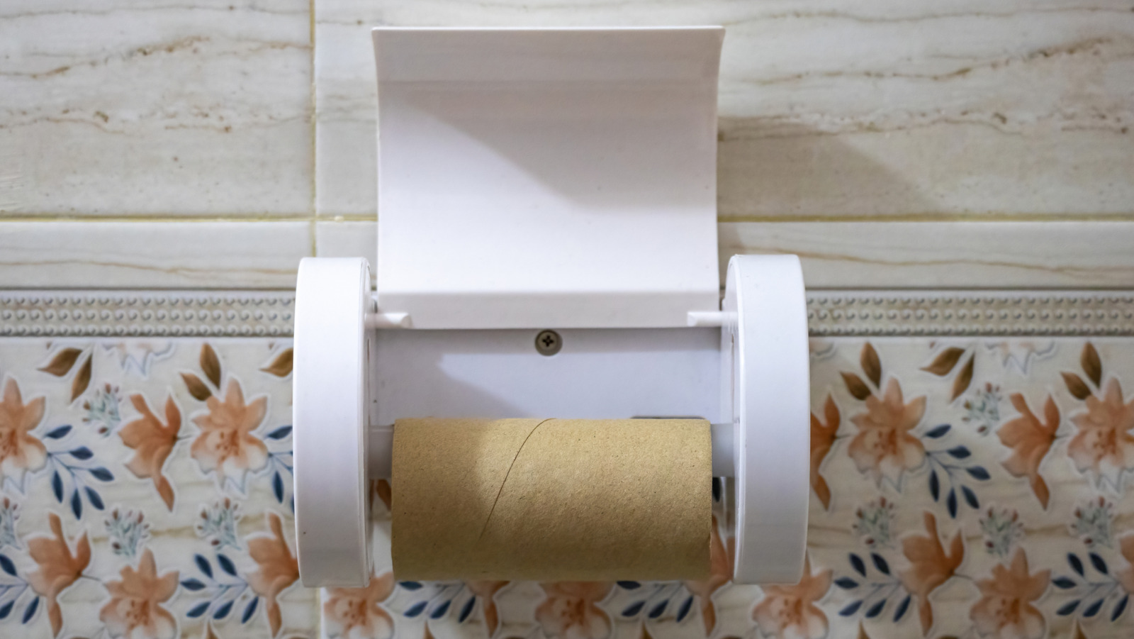 Creating a spring wreath out of toilet paper rolls