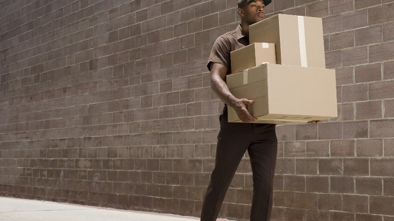 Man delivering boxes