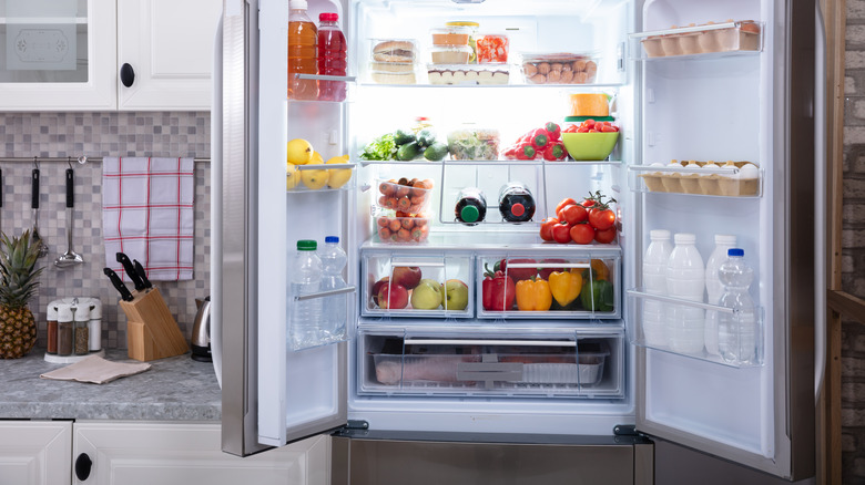 View inside of refrigerator