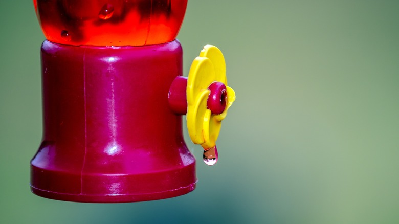 leaking hummingbird feeder
