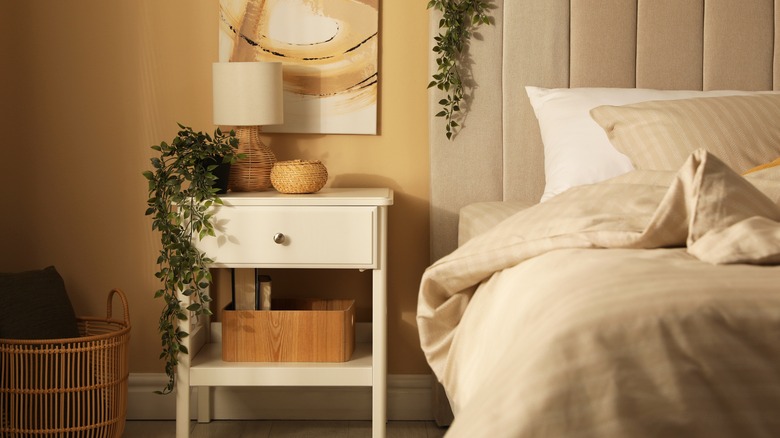 Stylish night stand free of clutter