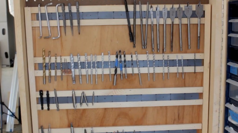 DIY drill bit storage hack using magnets
