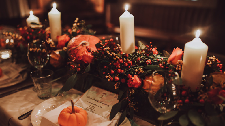 Pumpkin table centerpiece 