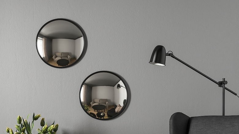 Two IKEA SVARTBJÖRK mirrors