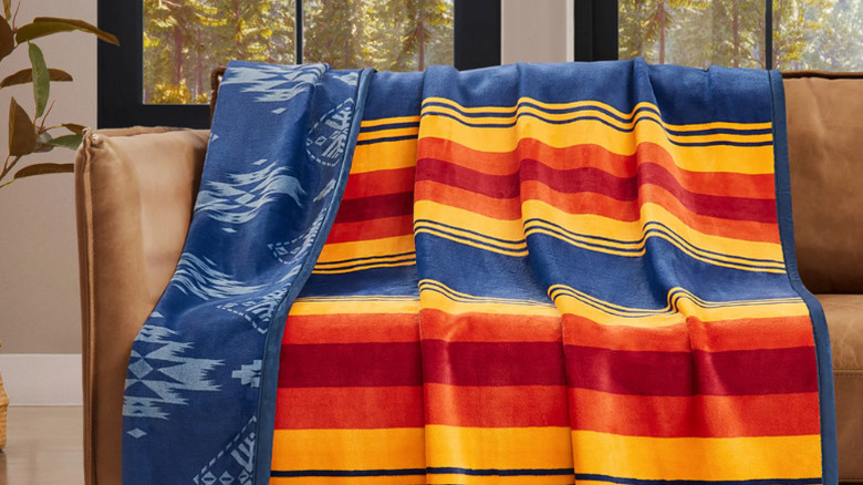 A colorful Reversible Plush Throw from Pendleton