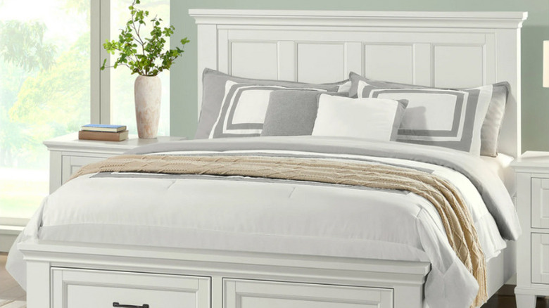 The white Rose Storage Bed from Universal Broadmoore