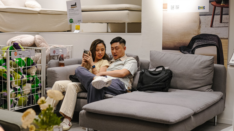 couple shopping at IKEA