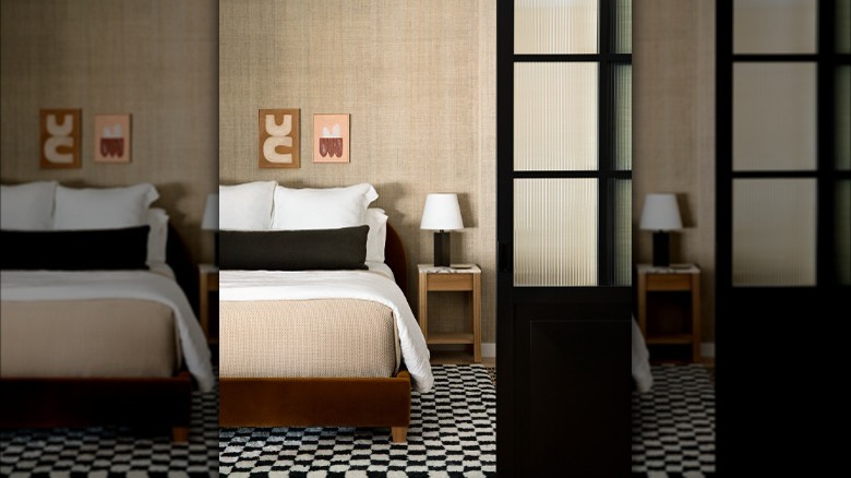 Neutral eclectic bedroom
