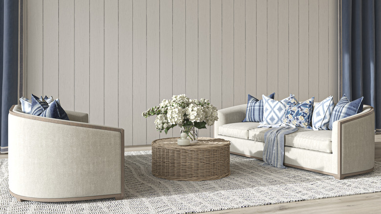 blue and white coastal design
