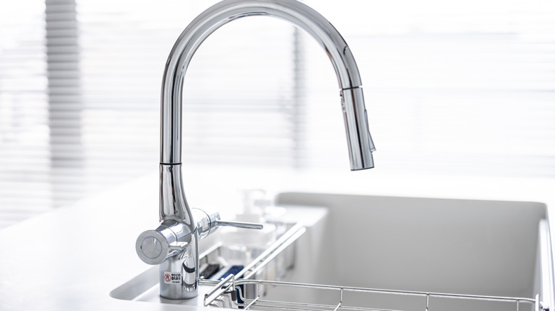 a shiny, clean sink and faucet