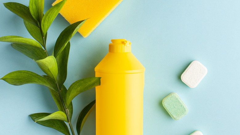 liquid dishwashing detergent and tabs