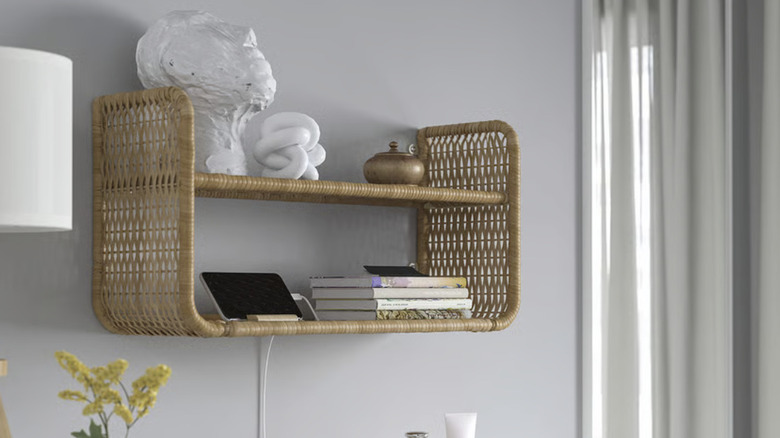 IKEA FRYKSÅS holding a variety of decorative items