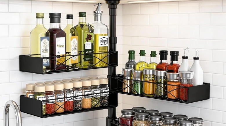 The Mixoo Spice Rack Organizer Tension Pole