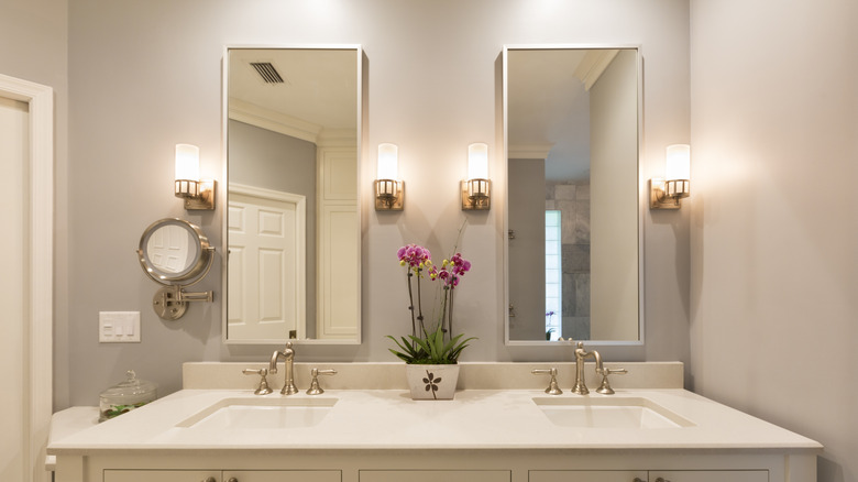 Medicine cabinets in bathroom
