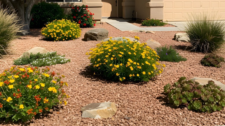Decomposed granite in a yard