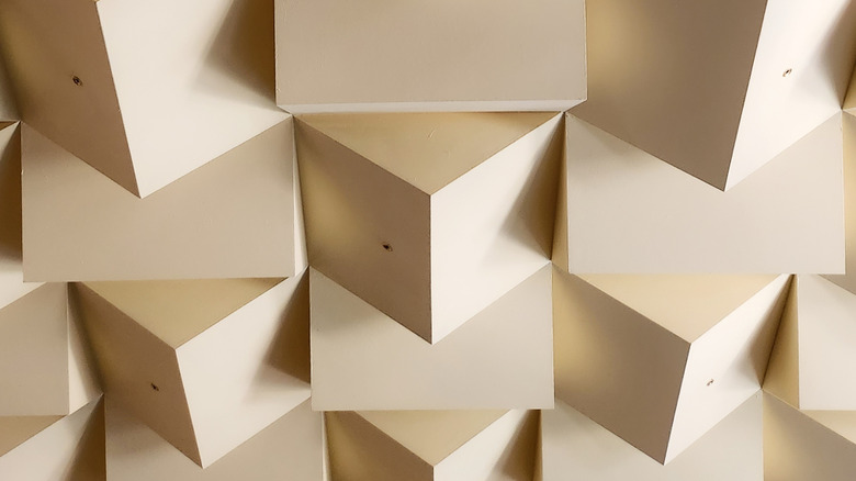 Geometric acoustic ceiling tiles