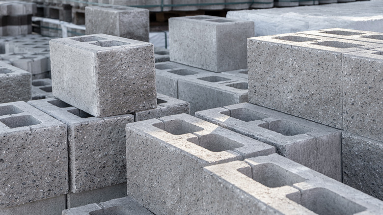 lots of cinder blocks stacked on top of one another