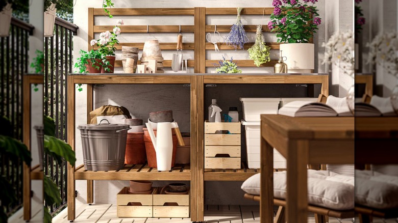 IKEA NAMMARO serving as a gardening workstation