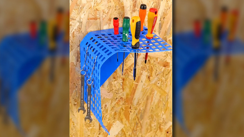DIY wall-mounted tool organizer