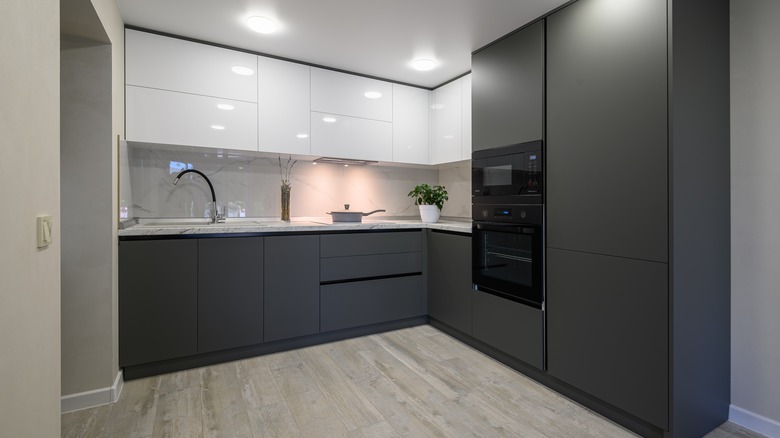 Modern black kitchen