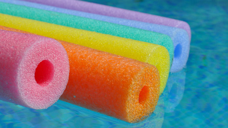 Colorful pool noodles