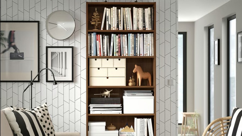 BILLY bookcase in a living room.