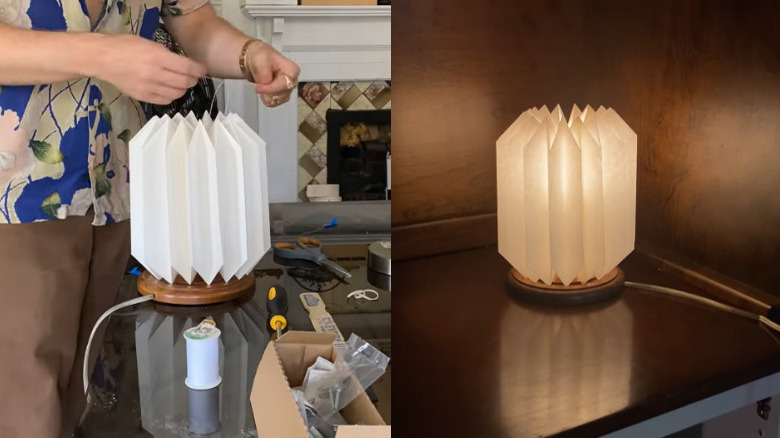 DIY paper table lamp tutorial