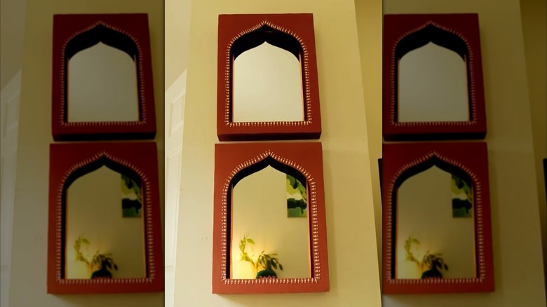 DIY mirrors with an ogee arch