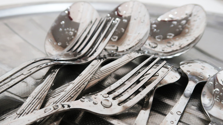 pile of silverware