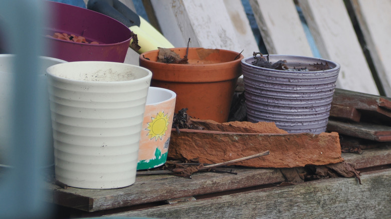 old garden pots