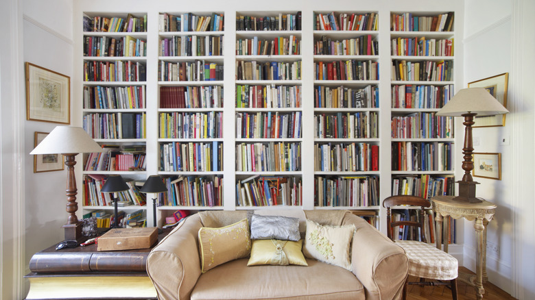 Bookshelf and chair