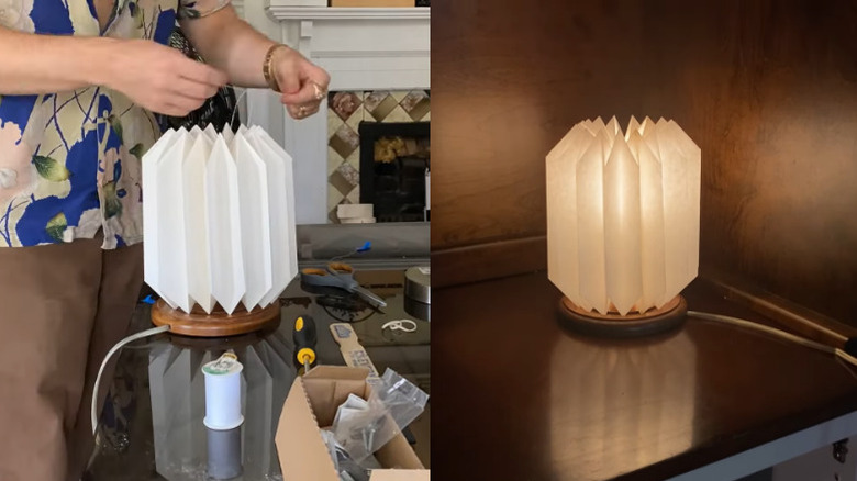 DIY paper table lamp tutorial