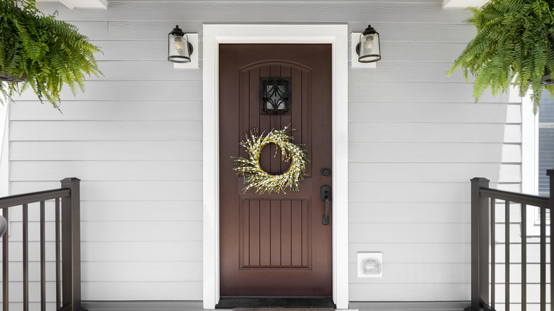 A front door that needs a little more decor