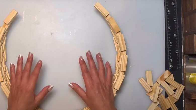 crescent moon jenga block creation
