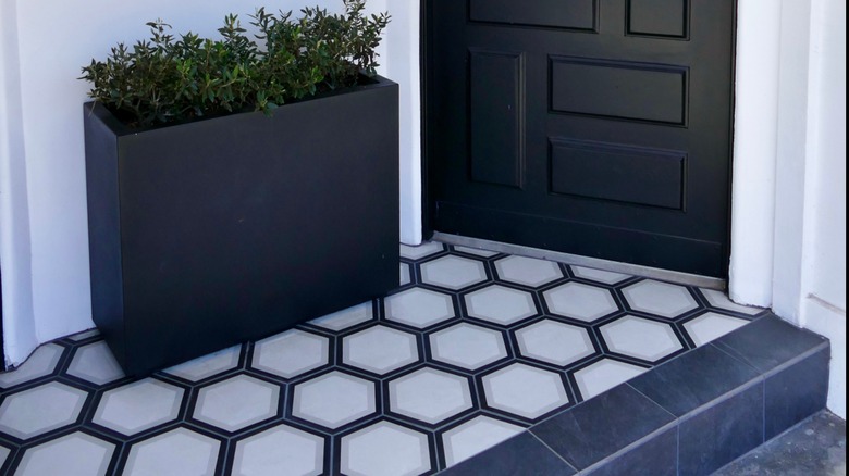 tiled entryway