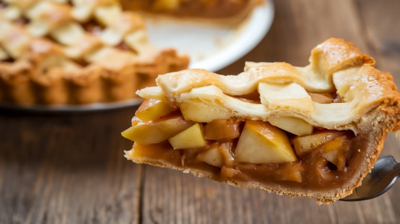 Slice of apple pie