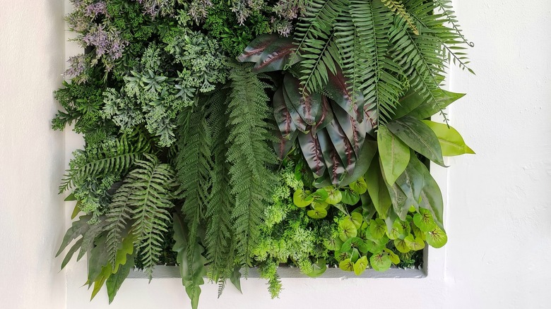 Faux plant wall art