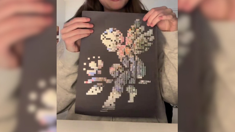 DIY disco sticker wall art