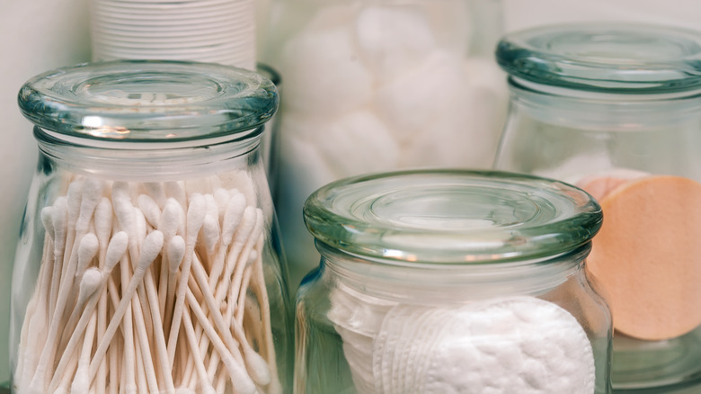 bathroom storage jars