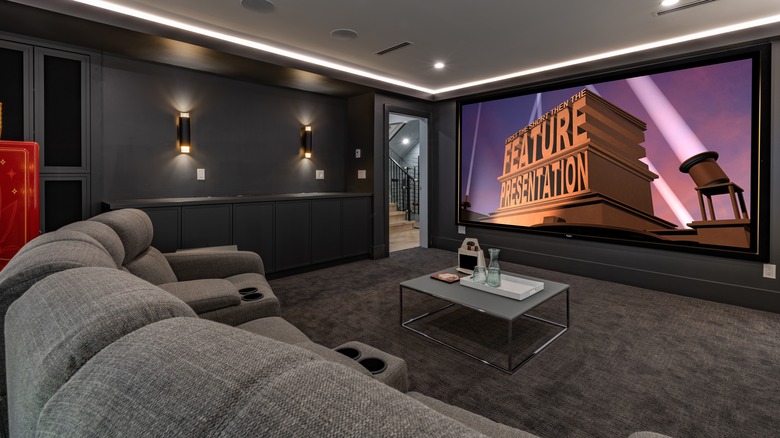 gray home theater