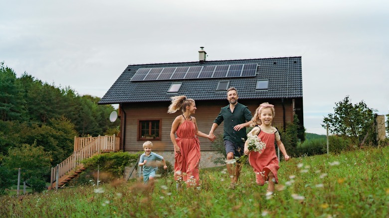 Solar panels on home