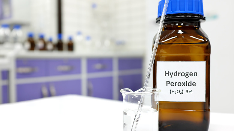 bottle of hydrogen peroxide