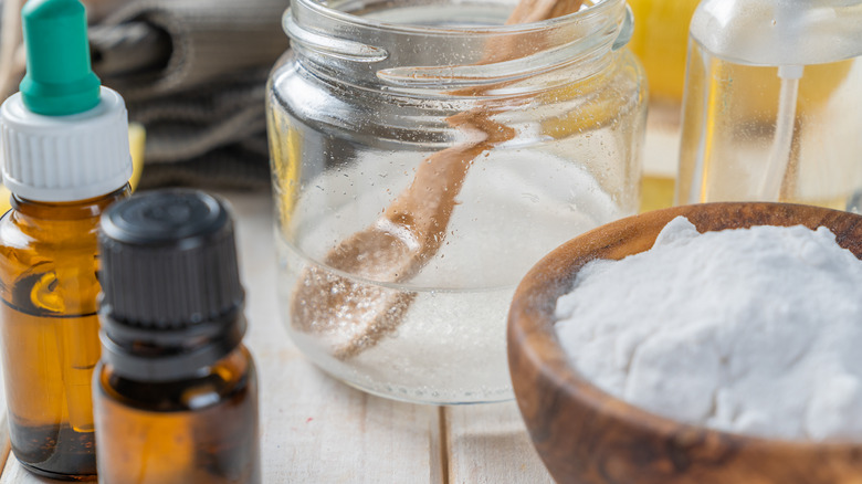 Vinegar and baking soda