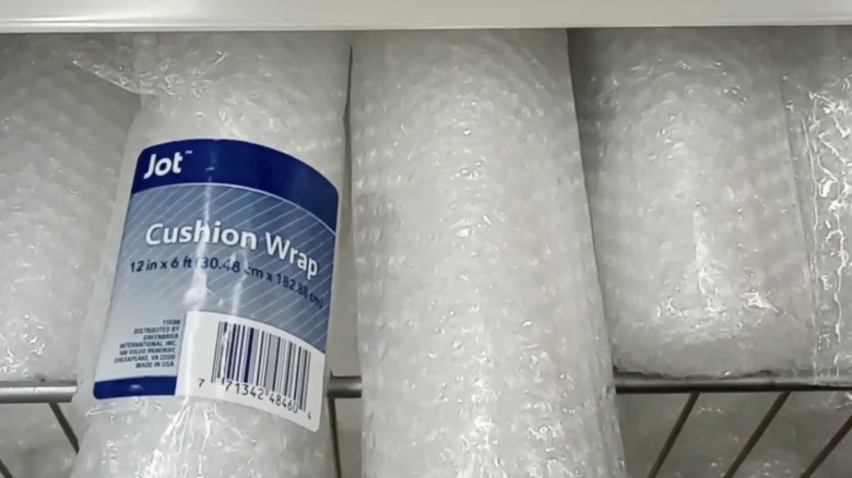 Jot cushion wrap on shelf