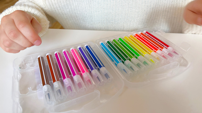 A set of colorful markers