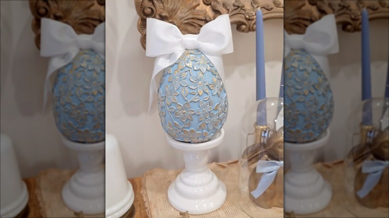 A Fabergé egg clone made from Dollar Tree items