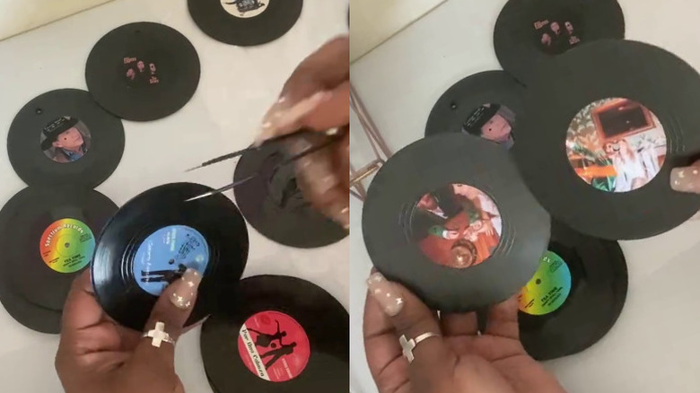 Custom DIY ideas for Dollar Tree record player coasters